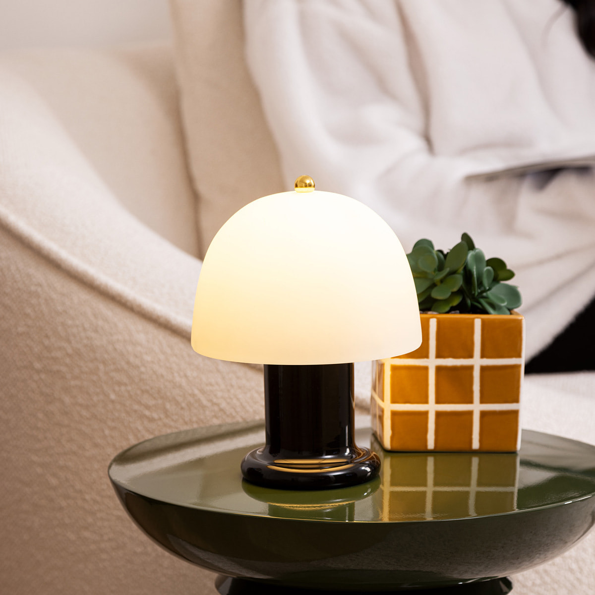 Lampe à poser LED Rick noir H21cm