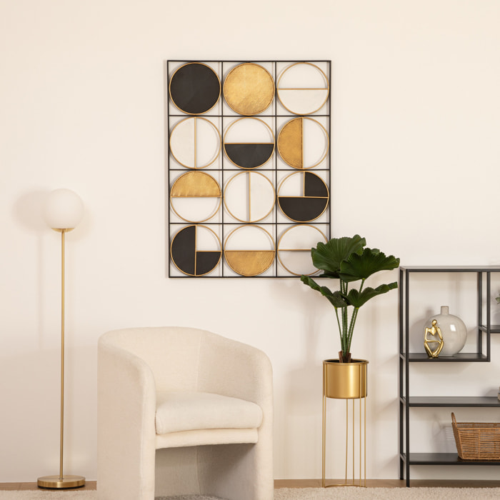 Déco murale "Zak" - métal - doré 76x102 cm