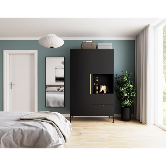 Felicia - armoire - noir - 120x200 cm - Noir