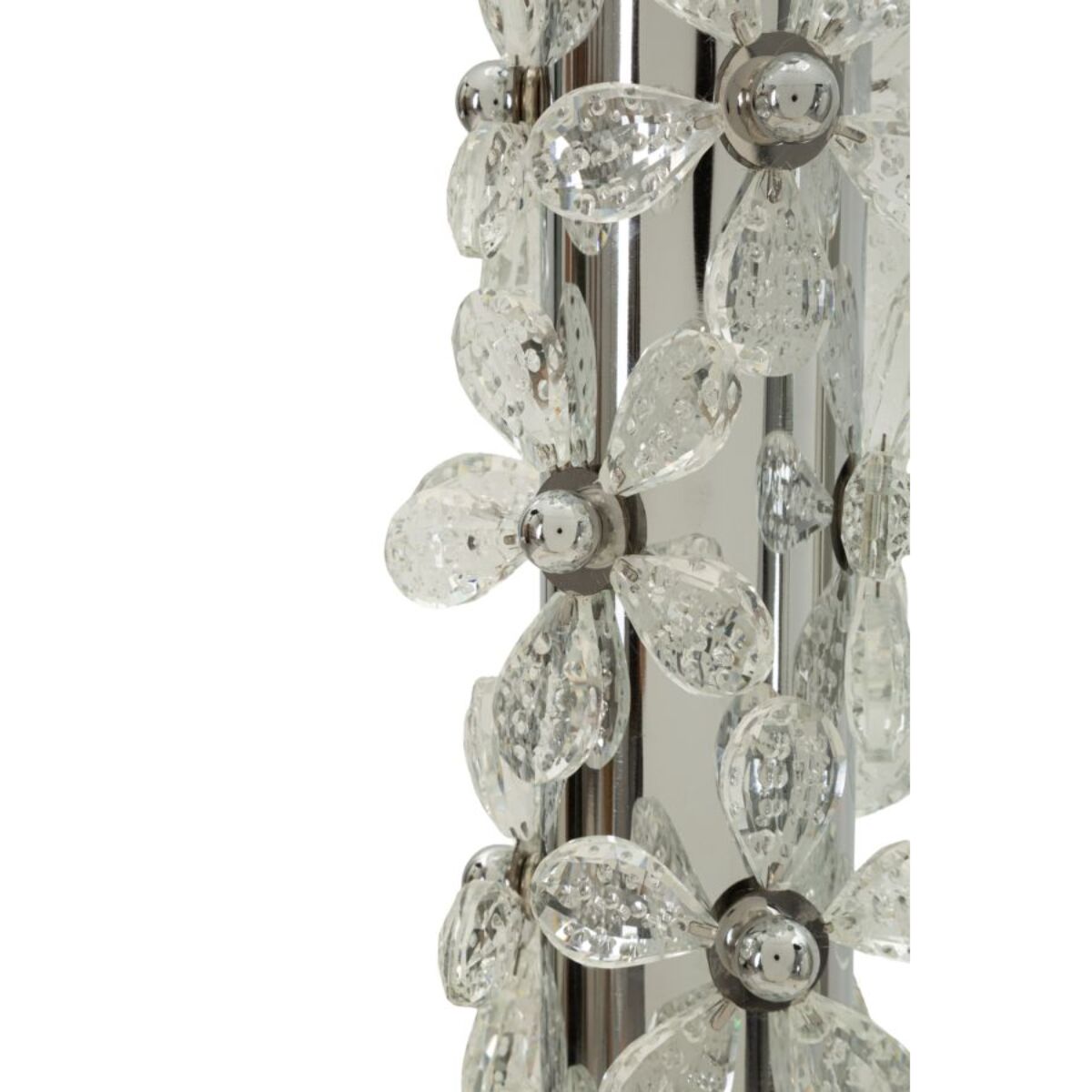 LAMPADA DA TERRA SILVER FLOWER CM Ø 45X157