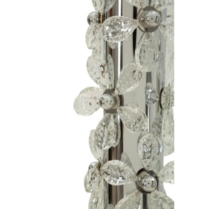 LAMPADA DA TERRA SILVER FLOWER CM Ø 45X157
