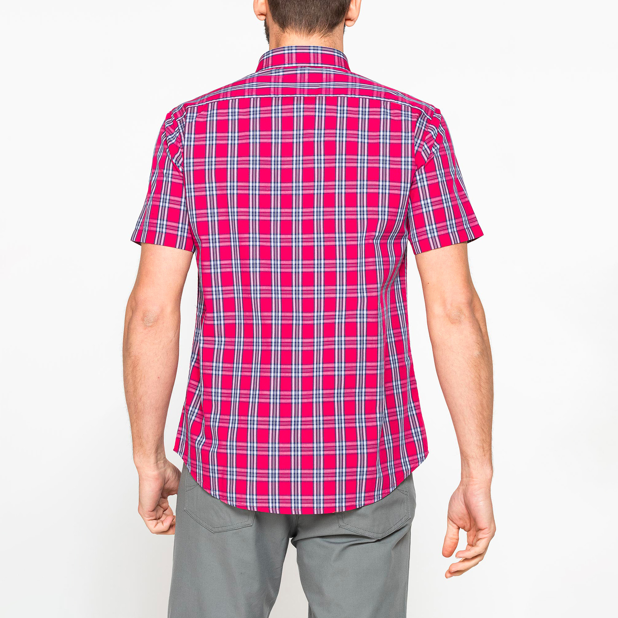 CAMICIA A MANICA CORTA IN COTONE CON FANTASIA