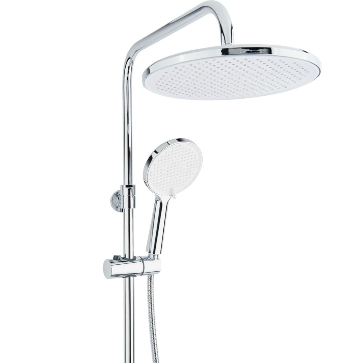 Colonne de douche XXL 250 avec mitigeur thermostatique, Douchette 3 jets, chrome (SATSSTKE)