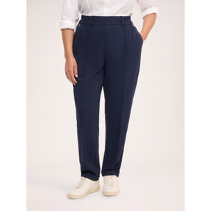 Fiorella Rubino - Pantalones Jogger en Punto Milano - Azul