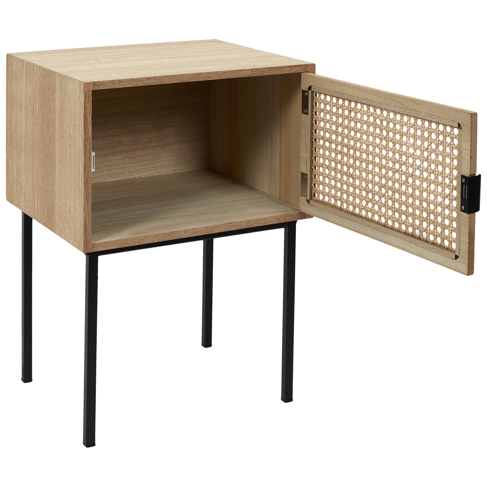Chevet Cannage 1 Porte Bois