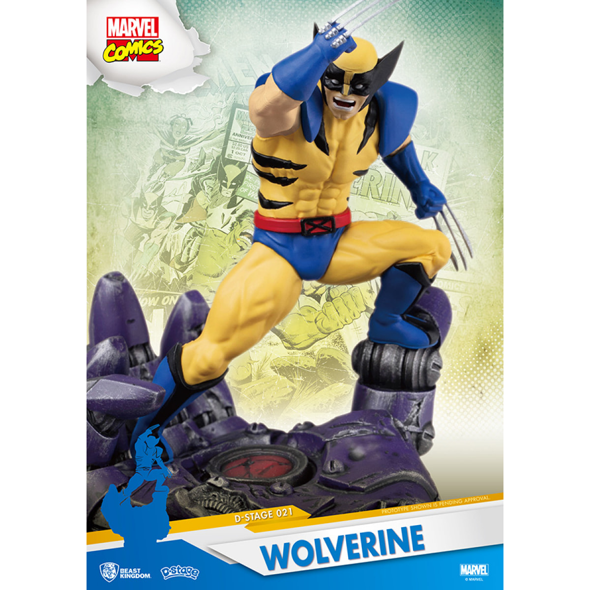 Wolverine Marvel Statua Wolverine D-Select Diorama Figura 15 cm Beast Kingdom