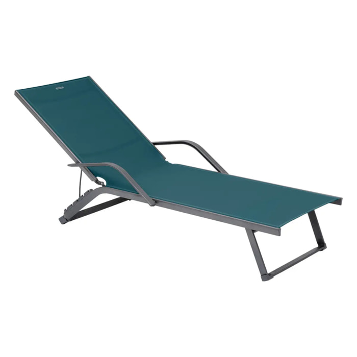 Transat "Bayamo" bleu canard & graphite en aluminium traité époxy