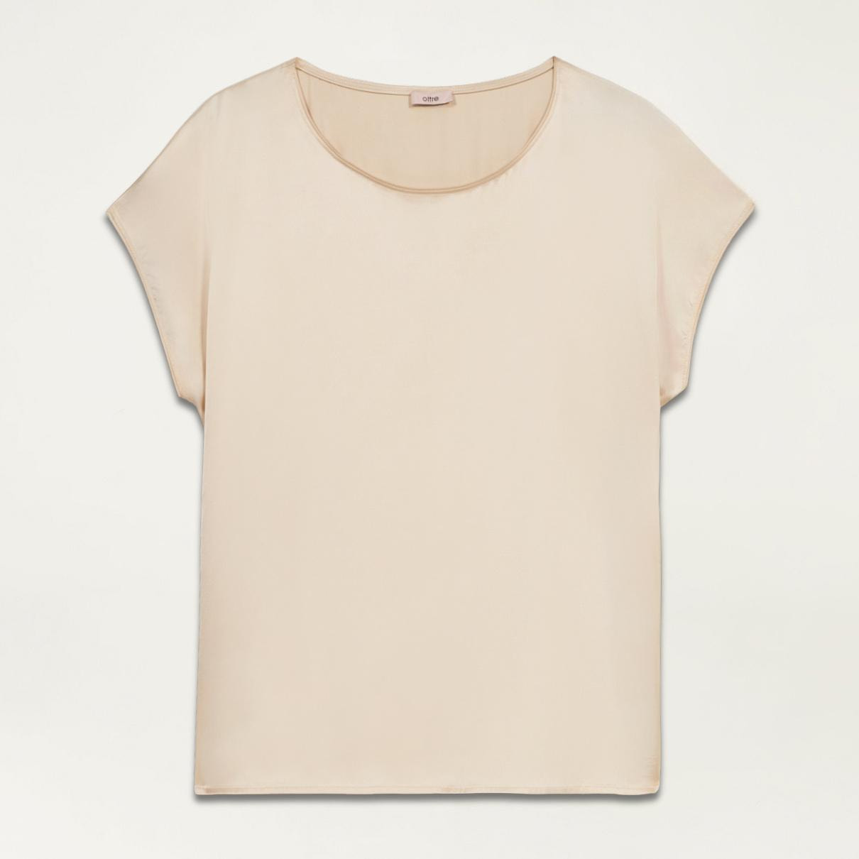 Oltre - Blusa in raso di viscosa - Beige