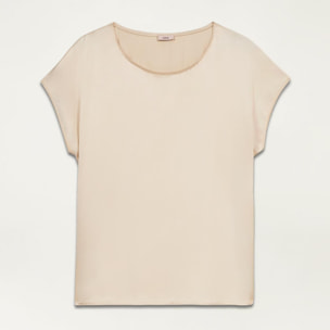 Oltre - Blusa in raso di viscosa - Beige