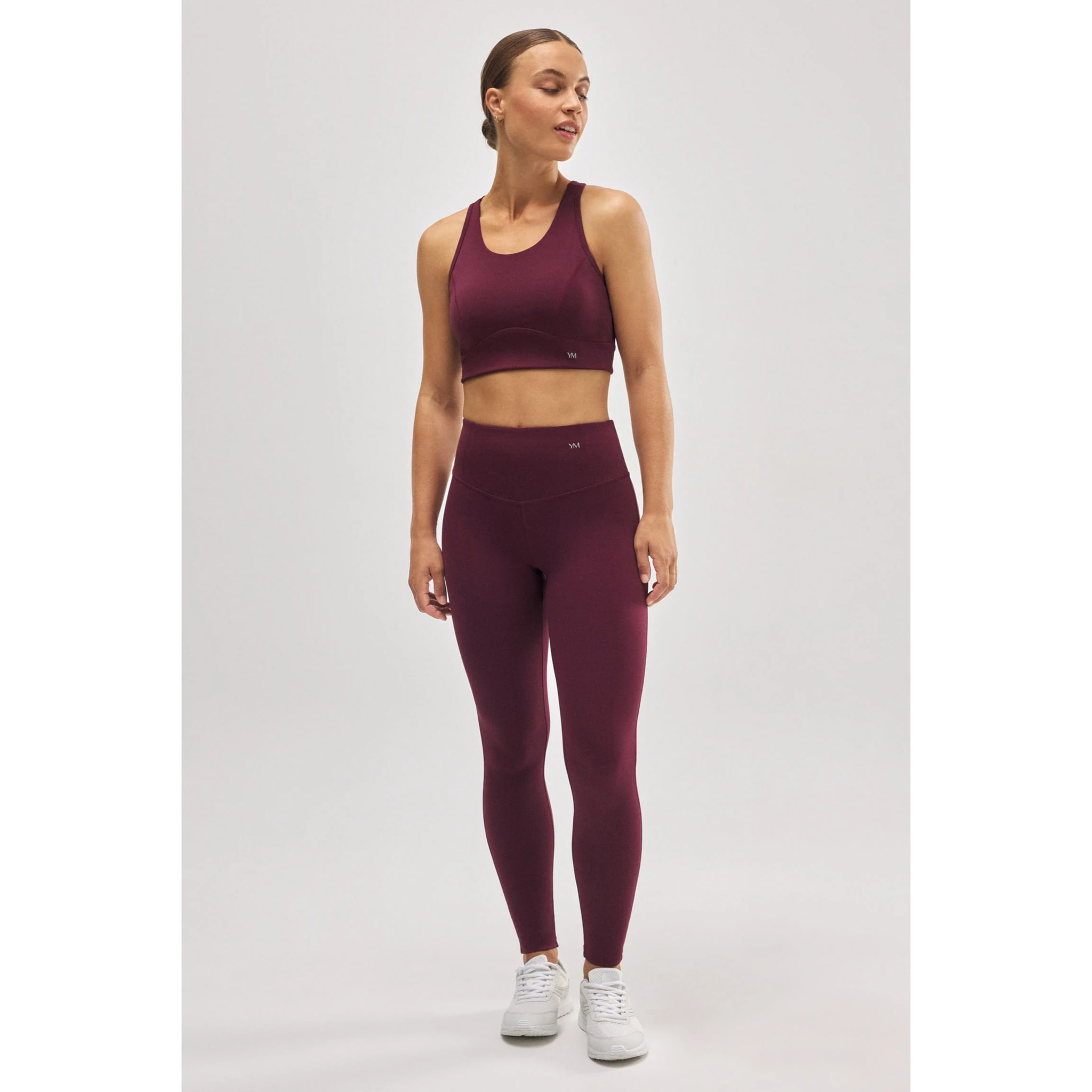 Leggings sportivi effetto push-up bordeaux