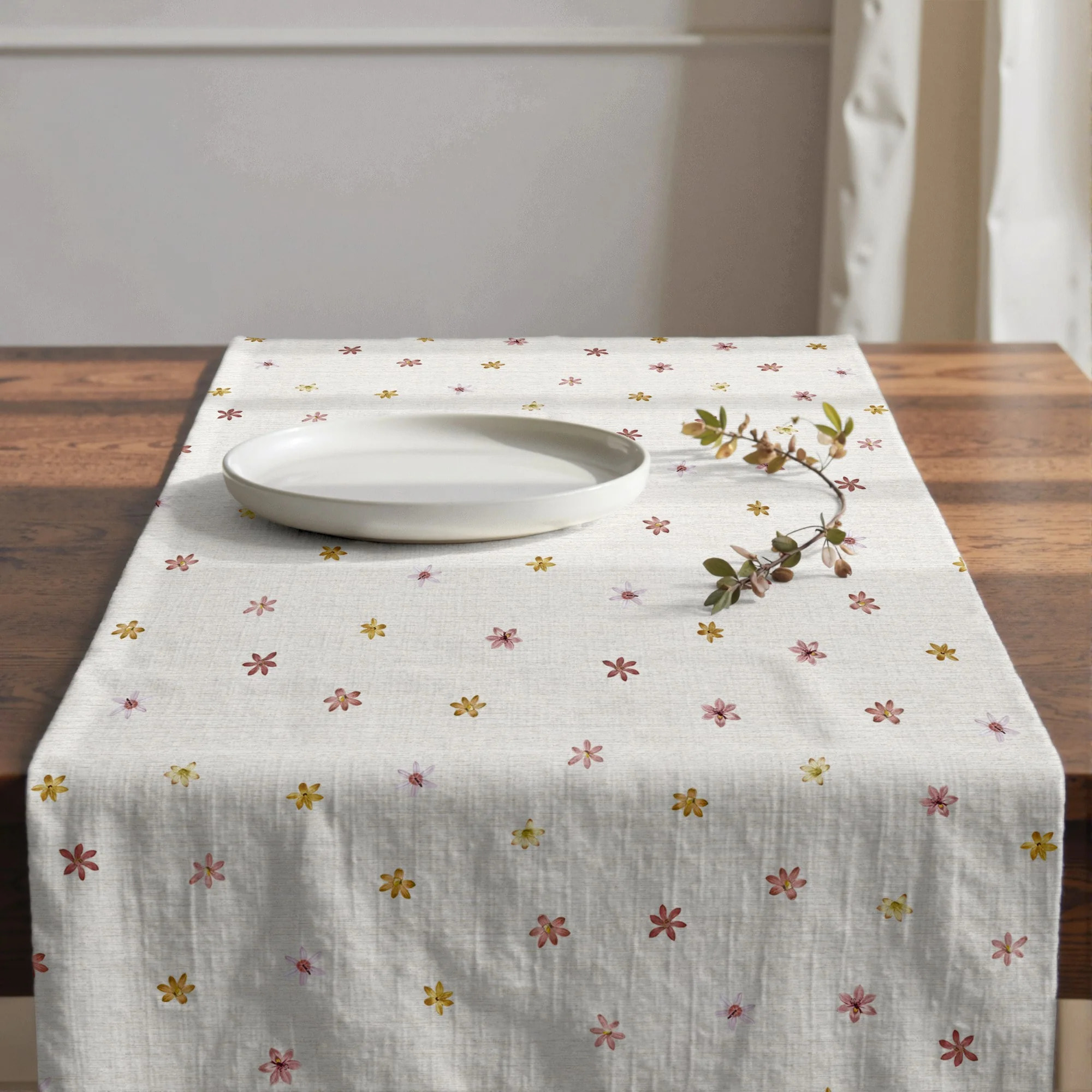 Chemin de table 100% coton Teyo 50x150 cm