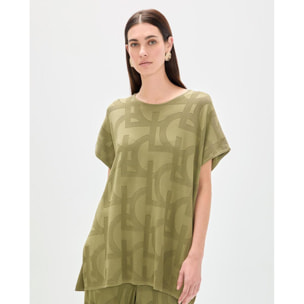 T-shirt in maglia jacquard LC