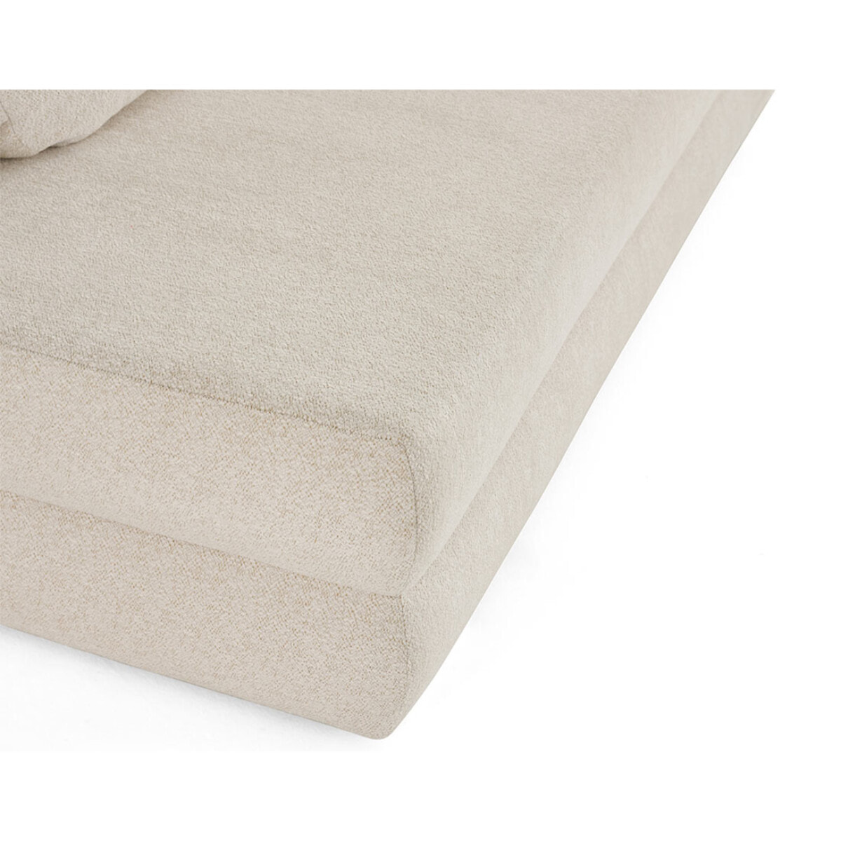 Nora - canapé 3 places convertible avec coffre en tissu texturé - Beige