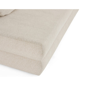 Nora - canapé 3 places convertible avec coffre en tissu texturé - Beige