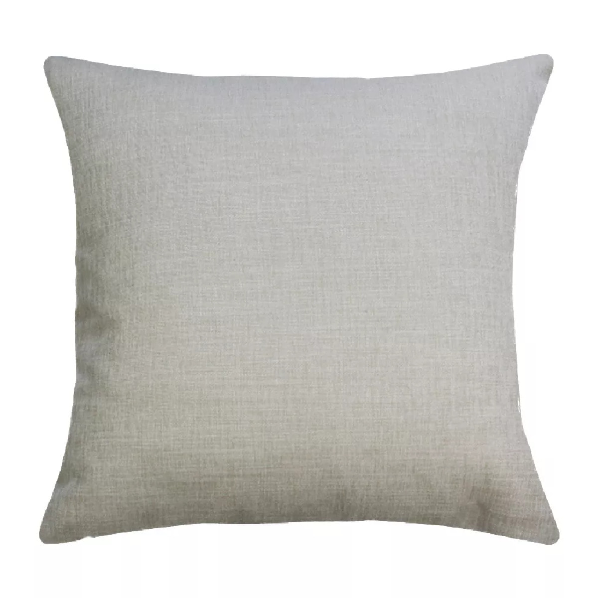 Housse de coussin polyester jeu d'unis beige Tweed naturel
