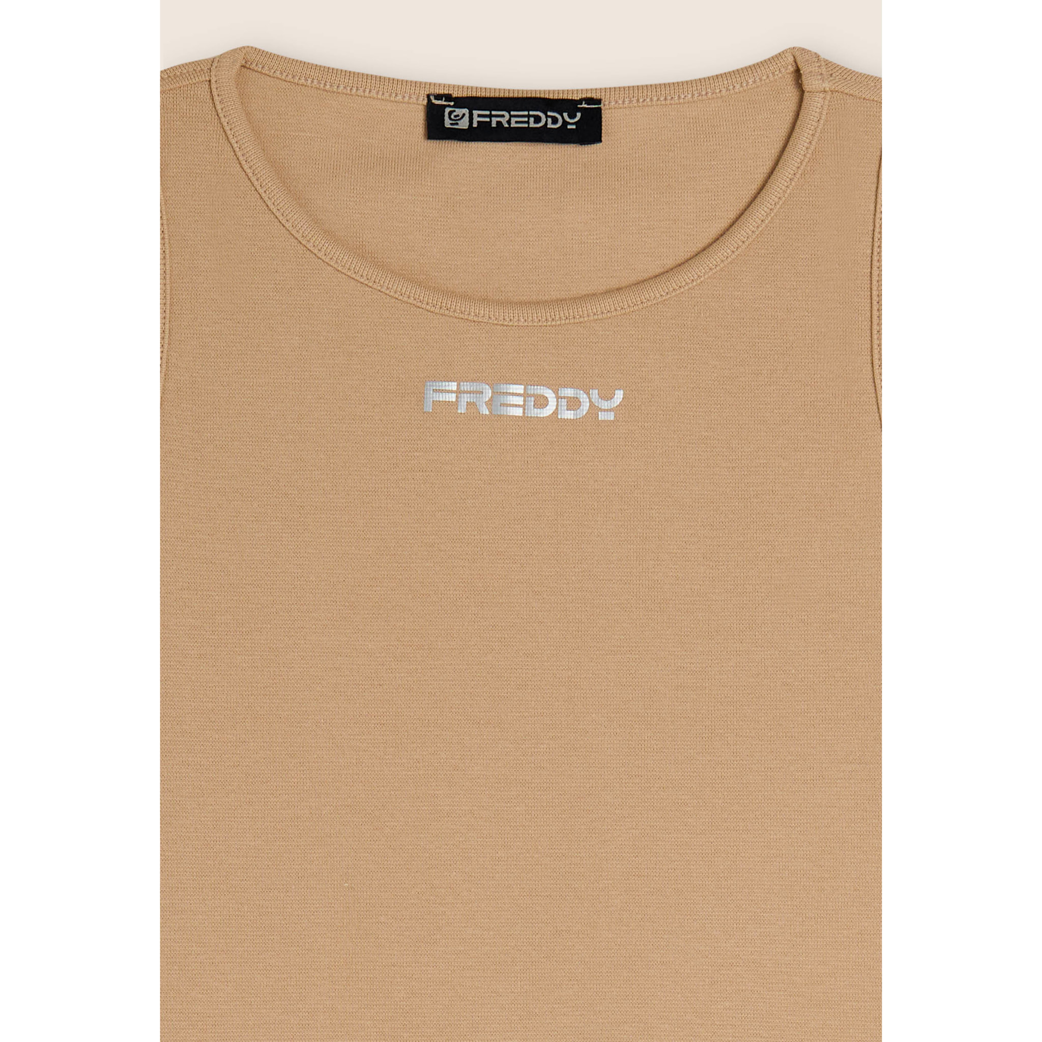 Canotta donna regular fit in cotone elasticizzato