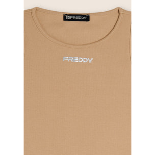 Canotta donna regular fit in cotone elasticizzato