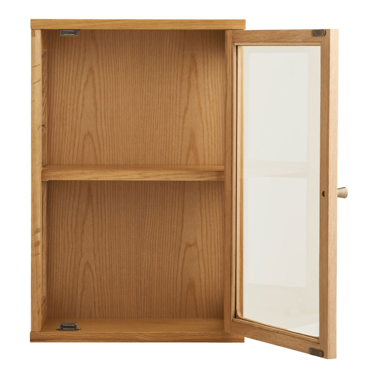 Mobile pensile Zamora in rovere e vetro temperato naturale 40×60 cm
