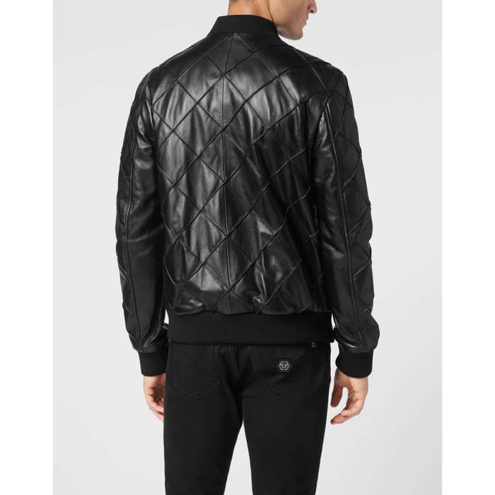 PHILIPP PLEIN Bomber in pelle