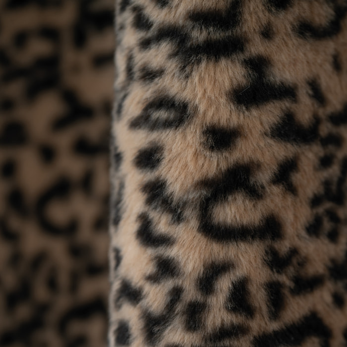 Rideau imitation fourrure léopard - Beige