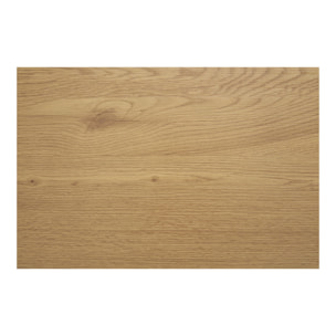 Tavolino da salotto Boavista naturale con doppia base cilindrica 120x60 cm