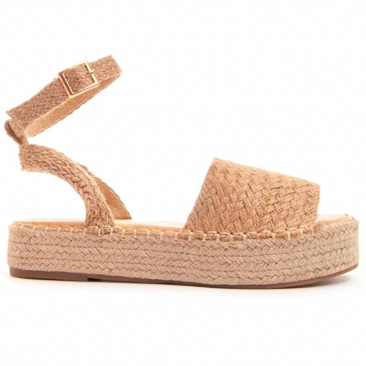 Sandalias de Plataforma - Beige - Altura: 4 cm