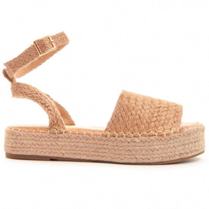 Sandalias de Plataforma - Beige - Altura: 4 cm