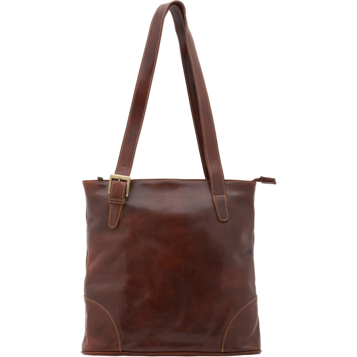 Borsa a spalla da donna - Modello False - 100% pelle - 33.0 x 35.0 x 8.0 cm