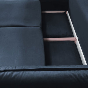 Canapé Velours Droit Convertible Verduro - 3 Places