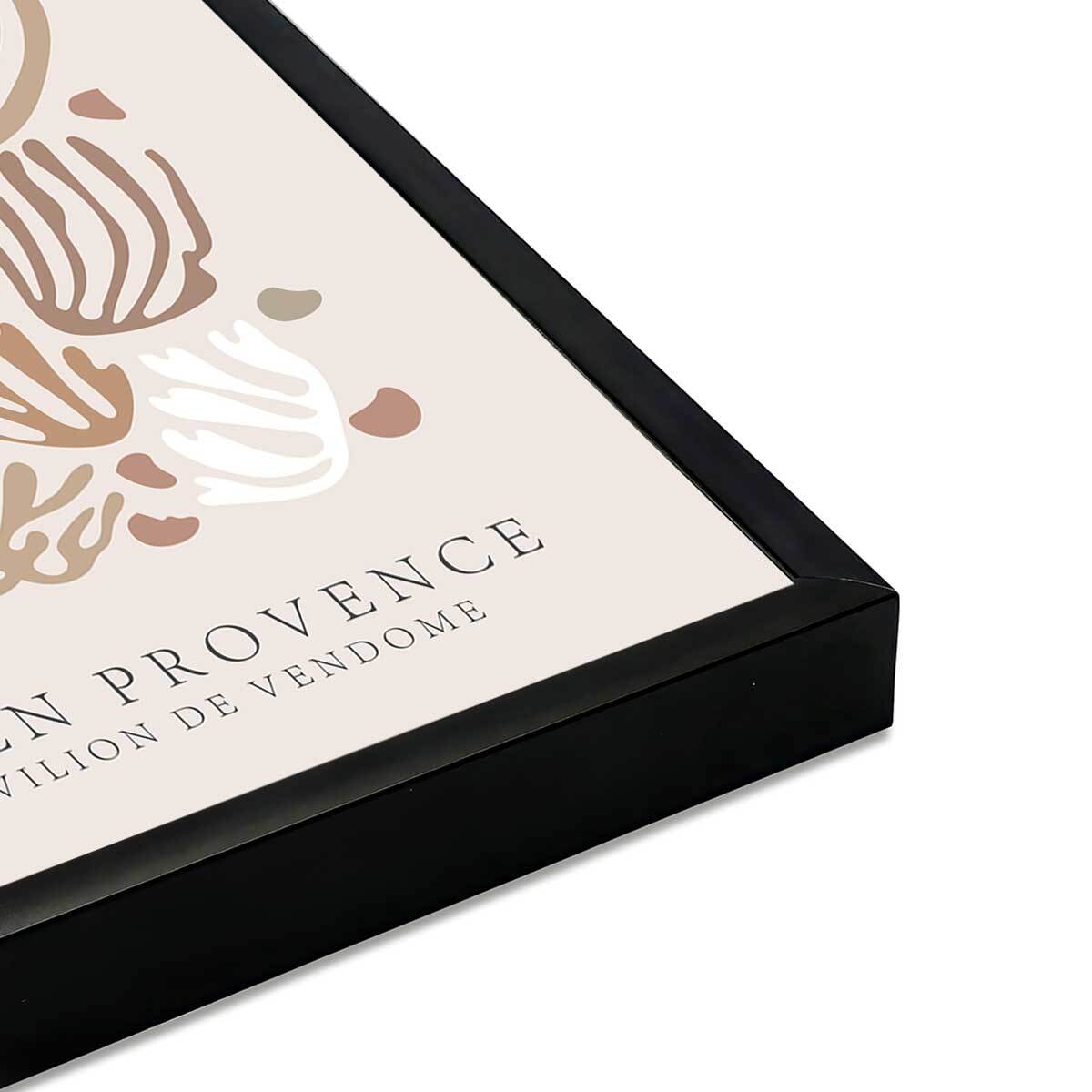 Affiche encadrée feuilles abstraites matisse Affiche + cadre en métal - Noir