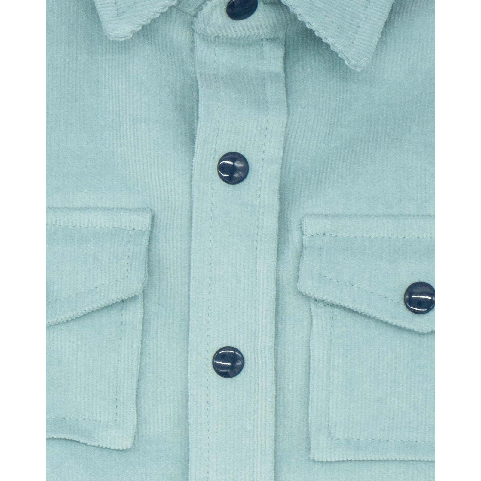 Sobrecamisa de pana verde menta