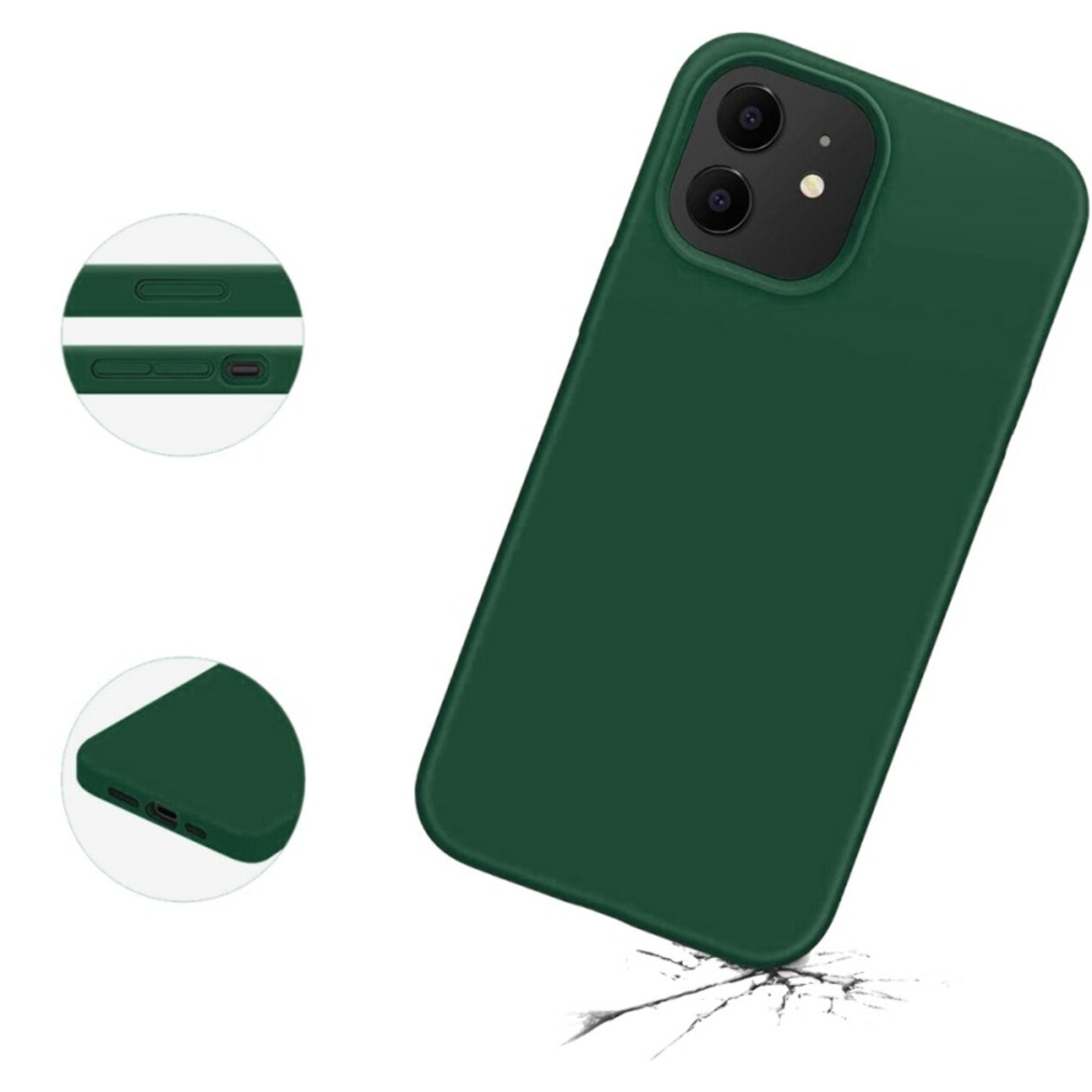 Coque iPhone 12 Pro Max Silicone liquide Vert Foret + 2 Vitres en Verre trempé Protection écran Antichocs