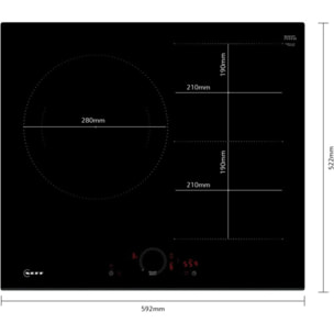 Plaque induction NEFF T56FHL1L0 N70 Combi Induction