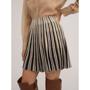 Motivi - Falda de punto de lurex plisada - Negro