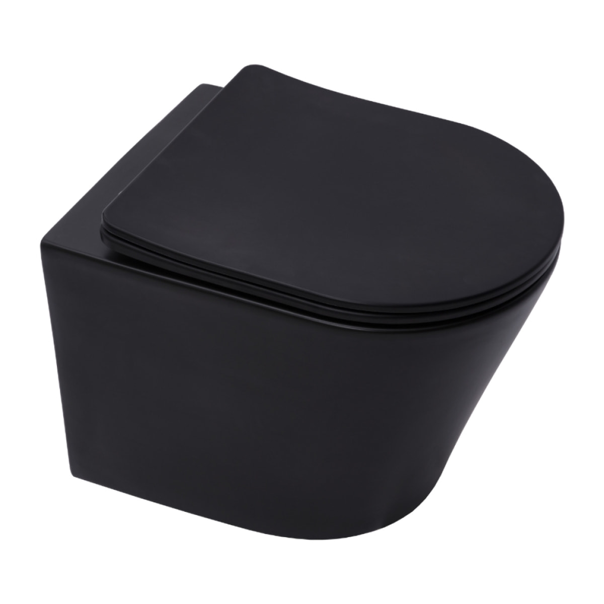 Pack WC bâti-autoportant + WC sans bride SAT Infinitio + Abattant SoftClose + Plaque noir mat (SMART-BlackInfinitio-M678)