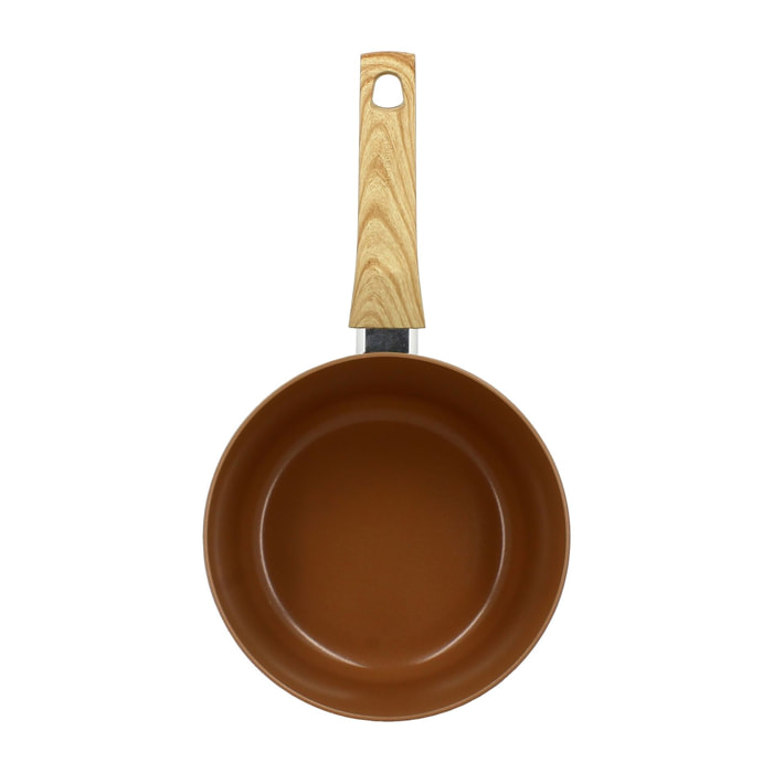 Casserole 20cm avec revêtement céramique noisette - tous feux COLORAMA