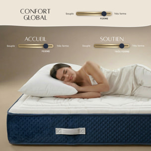 Matelas Hybride Dolce Vita, Ressorts Ensachés & Mémoire de fome, Soutien Ferme, 28 cm, Limite les Points de Pression