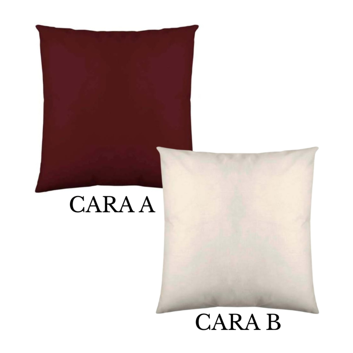 Icehome - Funda de Cojín Estampado - Con Cremallera - Sin relleno - 100% Microfibra - Burdeos/Vainilla