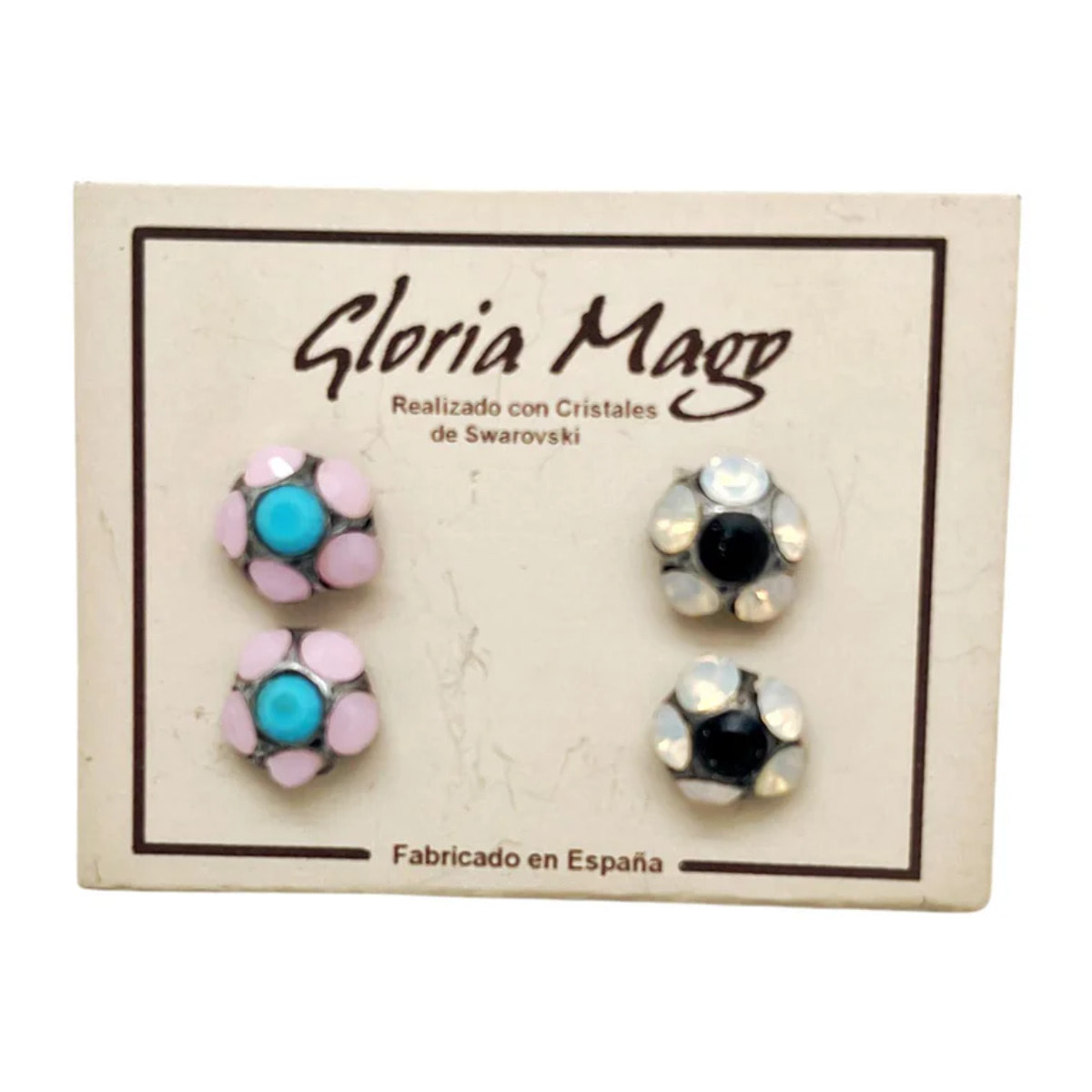 Pack pendientes plata 10µ y cristal Sw surtido Mate