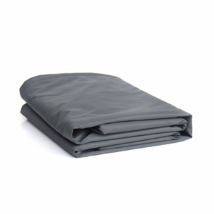 Housse de protection 150x125cm gris foncé - Bâche rectangulaire en polyester enduit PA pour tables de jardin Capua 150. Chicago 210 et Orlando