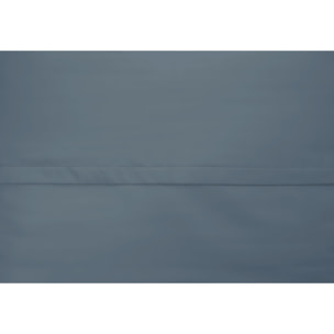 Parure Copripiumino Estate/Inverno 100% Raso Cotone Tinta Unita Azzurro 06 GI