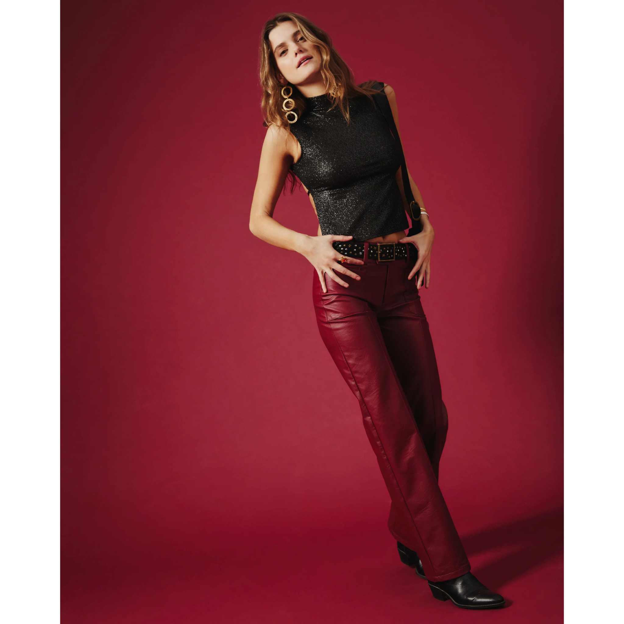 Top de mujer sin manga con espalda descubierta