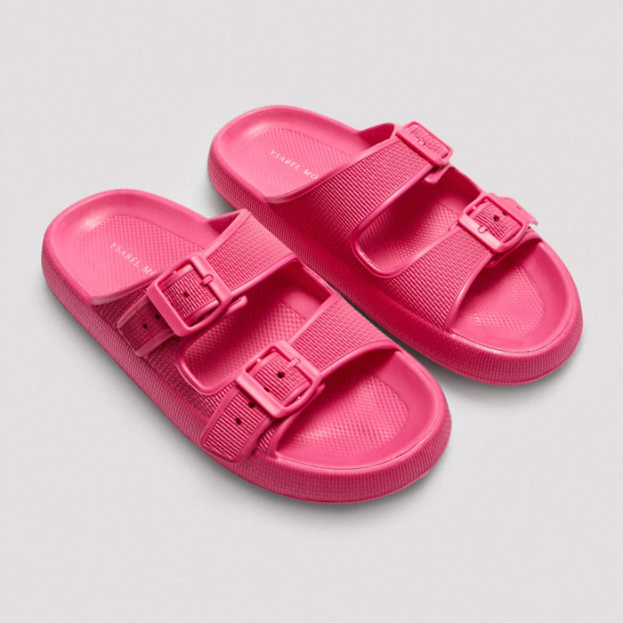 Infradito da mare con fibbie antiscivolo extra comfort fucsia