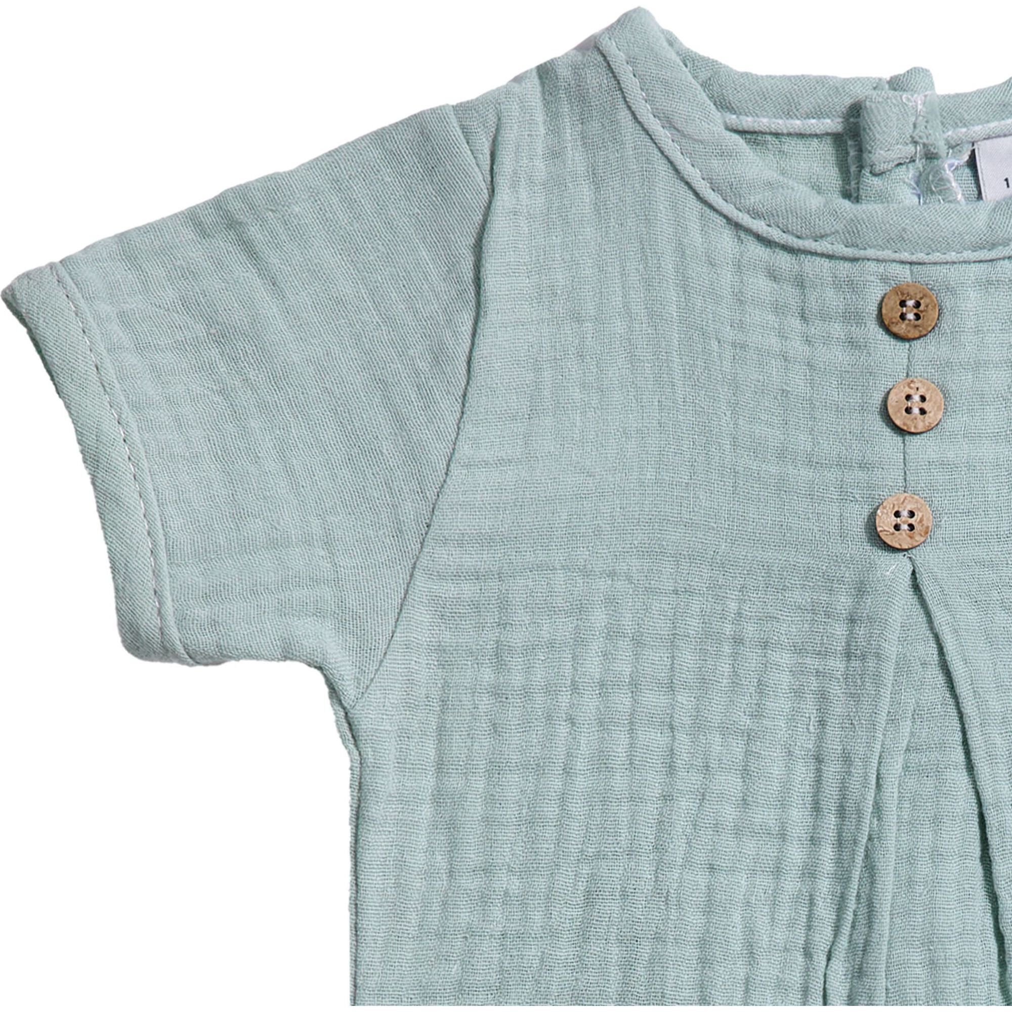 Body bebé manga corta bambula botones