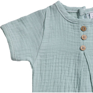 Body bebé manga corta bambula botones