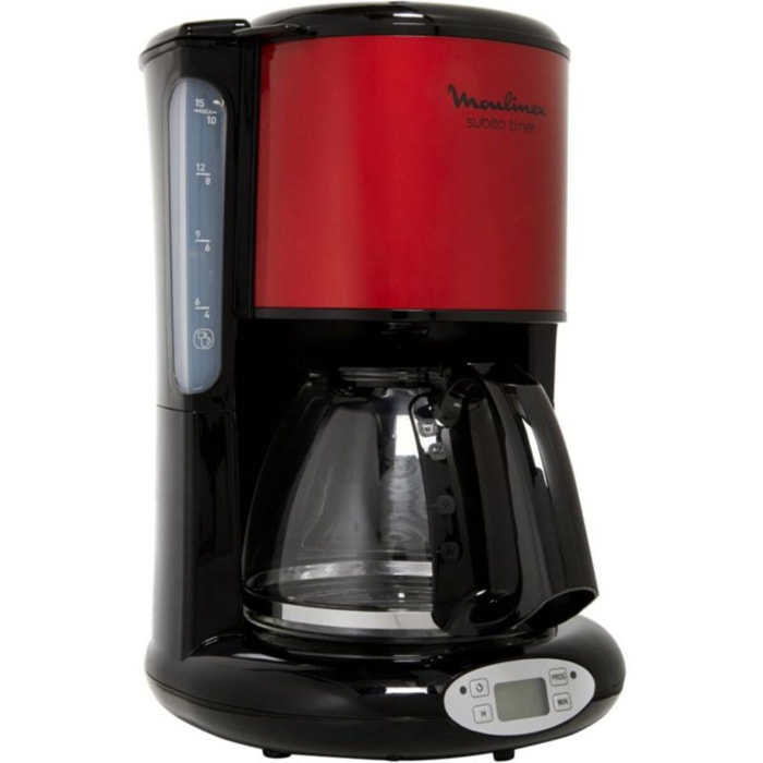 Cafetière programmable MOULINEX FG362D10 inox rouge