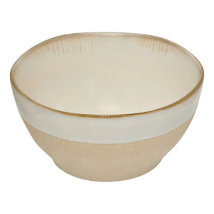 Bol Kate blanc et beige 72cl