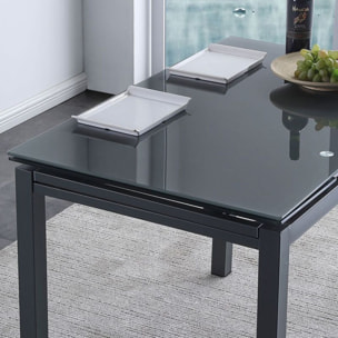 Mesa de comedor extensible Milan 110 Gris oscuro