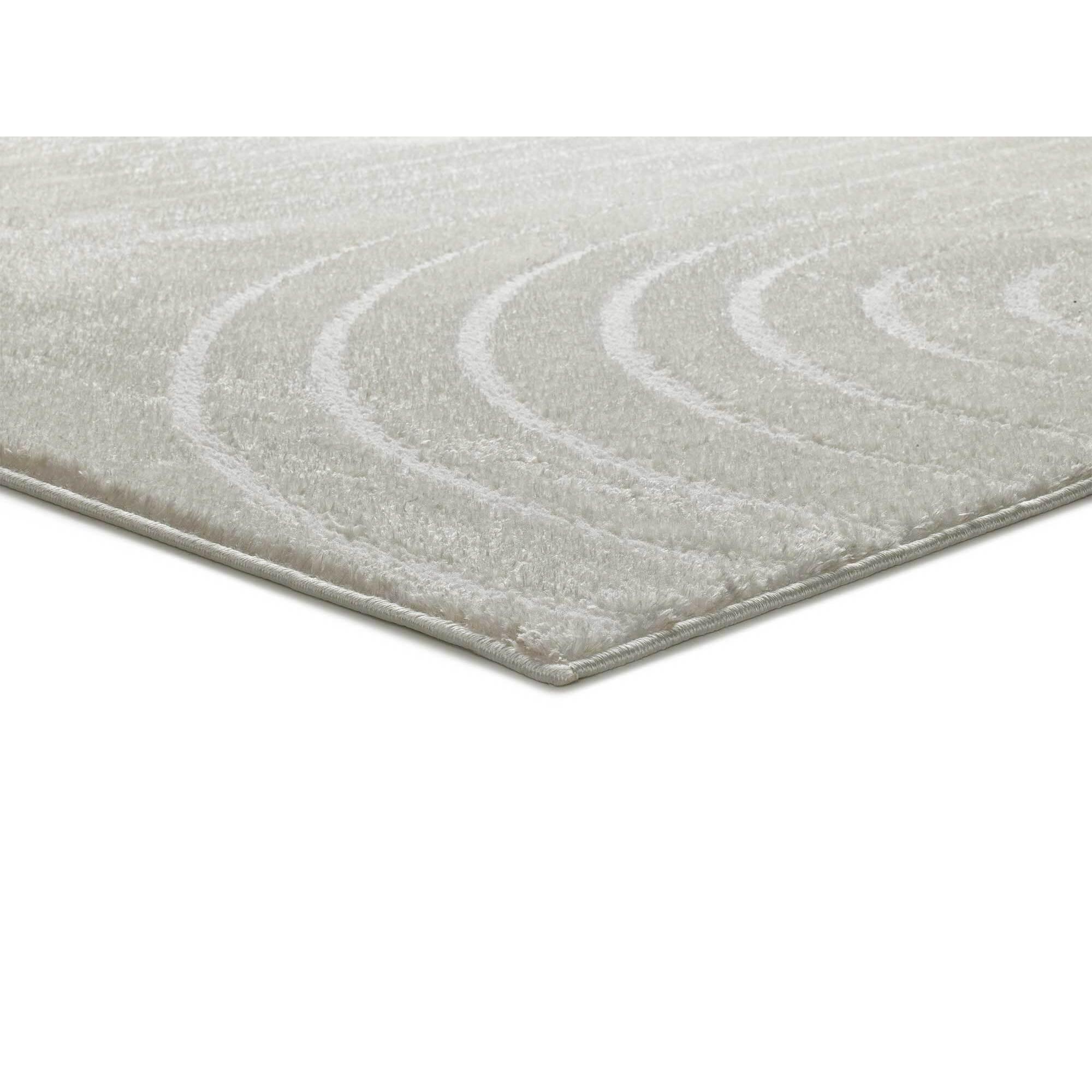 BLANCHE Alfombra geometrica con relieve en blanco, varias medidas disponibles.