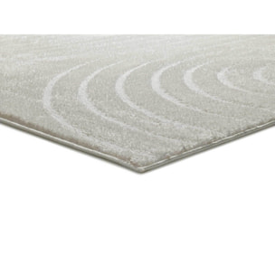 BLANCHE Alfombra geometrica con relieve en blanco, varias medidas disponibles.